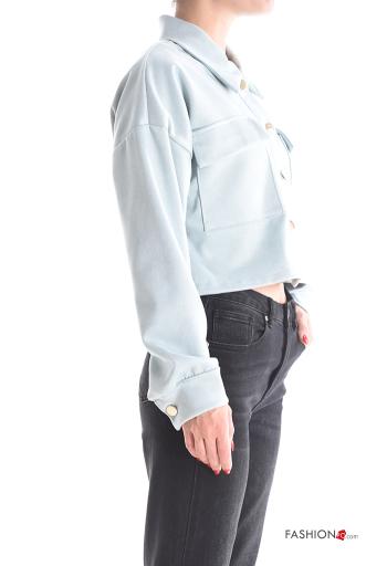 Blusão com gola com botões com bolsos - ph 3