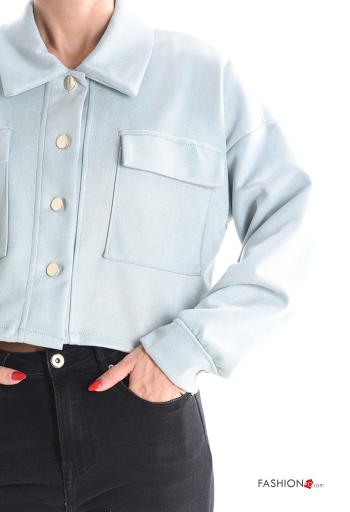 Blusão com gola com botões com bolsos - ph 4