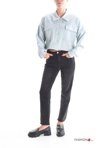 Blusão com gola com botões com bolsos - ph 5