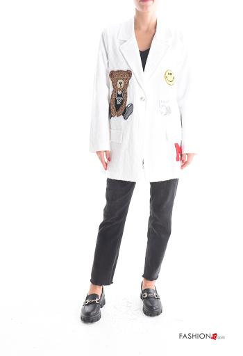 Giacca in Cotone maniche lunghe Fantasia animali con bottoni - ph 5