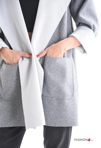 Casaco manga comprida com bolsos com capuz - ph 4