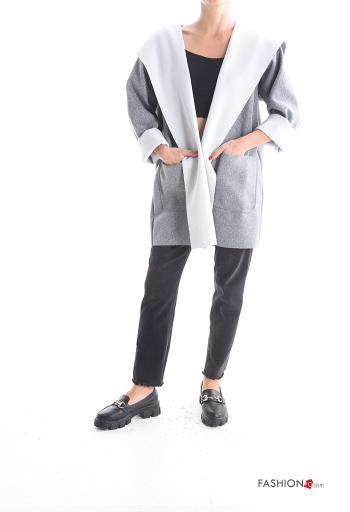 Casaco manga comprida com bolsos com capuz - ph 5