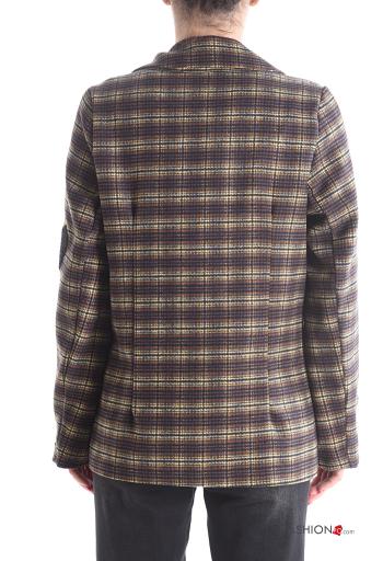 Blazer in Cotone maniche lunghe Fantasia tartan con bottoni con fodera - ph 2