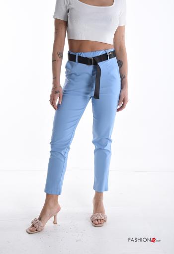 Pantalone skinny con elastico con cintura con tasche - ph 1