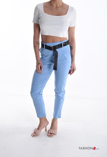 Pantalone skinny con elastico con cintura con tasche - ph 5