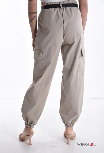 Pantalone con elastico con cintura con tasche - ph 2