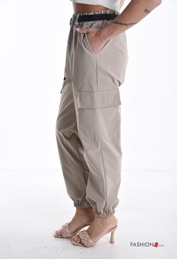 Pantalone con elastico con cintura con tasche - ph 3