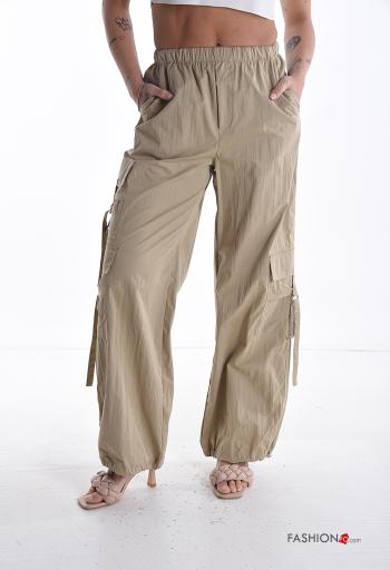 with buckle Trousers with pockets with elastic - ph 1