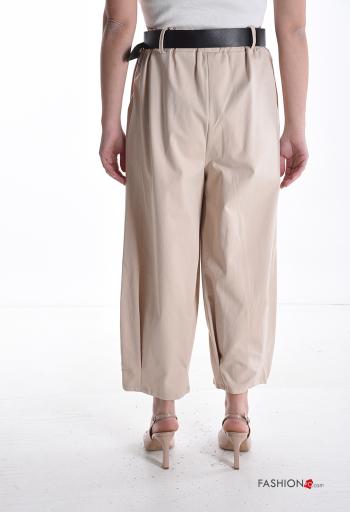 Pantalone in Cotone con elastico con cintura con tasche - ph 2