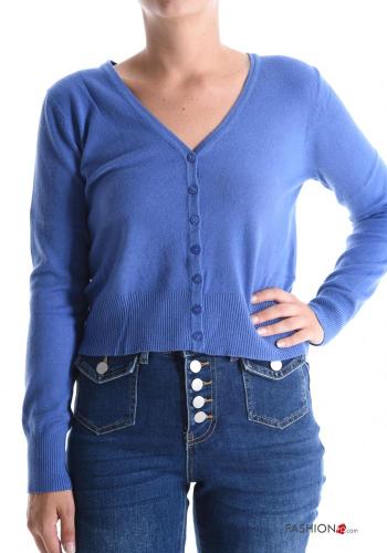 Cardigan corto con bottoni scollo a V - ph 1