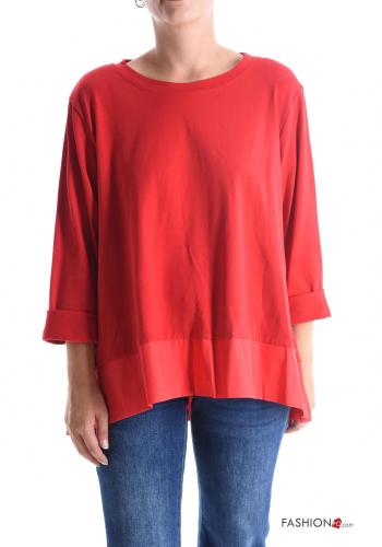 Blusa in Cotone maniche lunghe girocollo - ph 1
