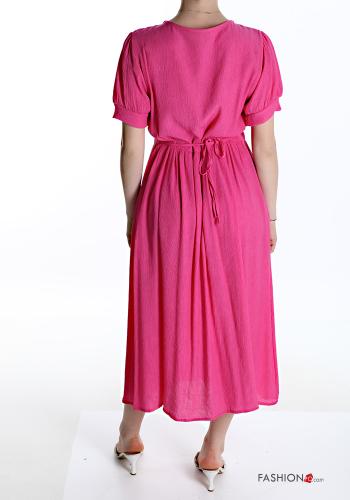 v-neck Dress with buttons with pockets - ph 2