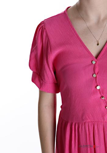 v-neck Dress with buttons with pockets - ph 4