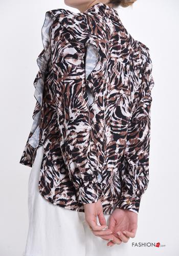 Chemise Imprimé animalier à volants - ph 2