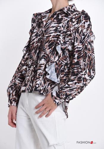 Chemise Imprimé animalier à volants - ph 3