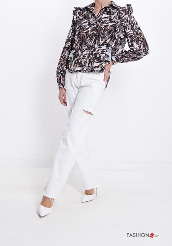 Chemise Imprimé animalier à volants - ph 5