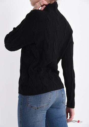 long sleeve Wool Mix Sweater Rollneck - ph 2