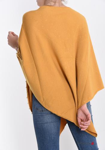 Poncho en Mélange de Laine avec des perles avec strass - ph 2