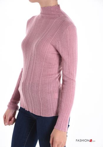 Ribbed long sleeve Wool Mix Sweater Rollneck - ph 3