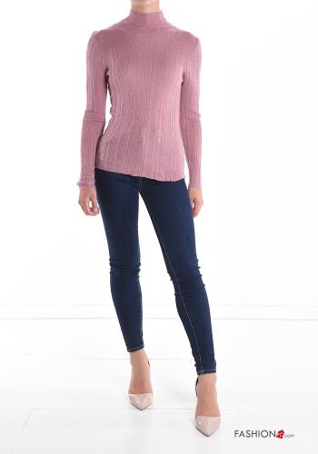 Ribbed long sleeve Wool Mix Sweater Rollneck - ph 5