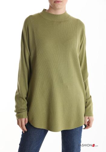 oversized long sleeve Wool Mix Sweater Rollneck - ph 1