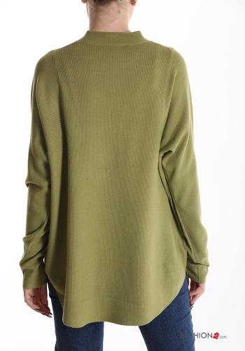 oversized long sleeve Wool Mix Sweater Rollneck - ph 2