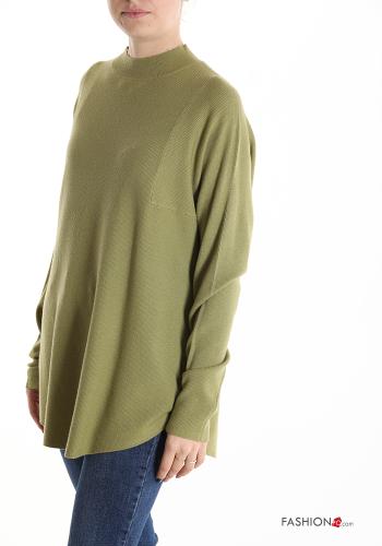 oversized long sleeve Wool Mix Sweater Rollneck - ph 3