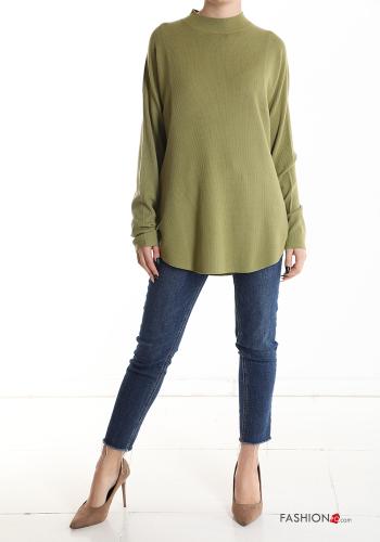 oversized long sleeve Wool Mix Sweater Rollneck - ph 5