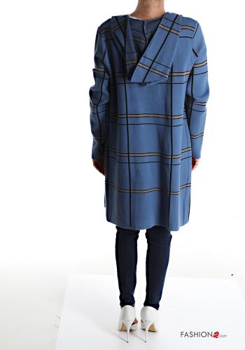 Blouson léger en Mélange de Laine Motif tartan avec poches à capuche - ph 2