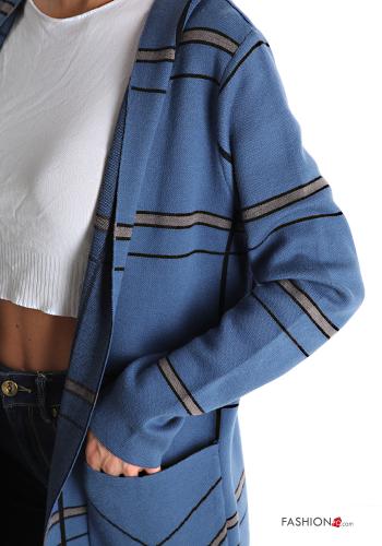 Blouson léger en Mélange de Laine Motif tartan avec poches à capuche - ph 4