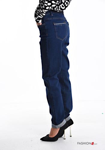 Jeans aus Baumwolle mit Knöpfen mit Reißverschluss mit Taschen - ph 3