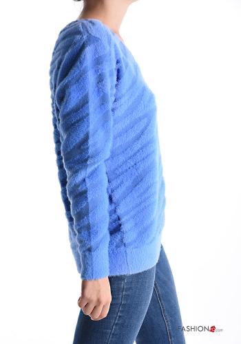 Maglione maniche lunghe Fantasia animalier scollo a V - ph 3