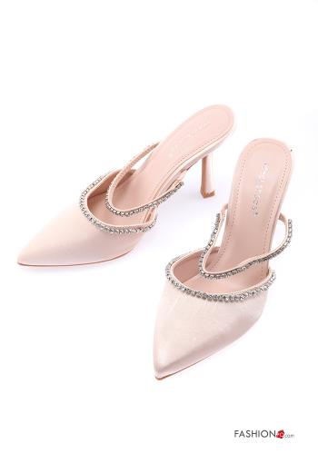 Scarpe con tacco raso con strass - ph 1