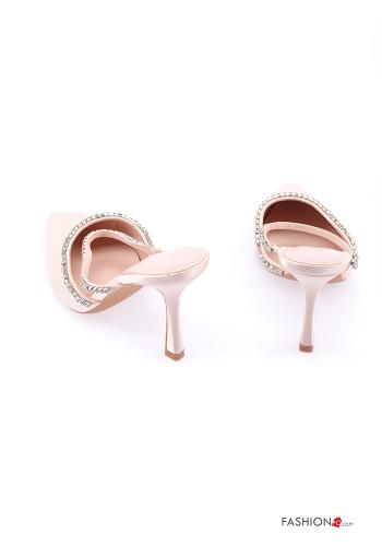 Scarpe con tacco raso con strass - ph 4