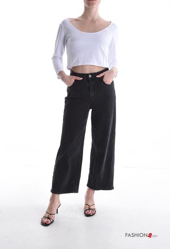 Maglietta a manica lunga in Cotone corto con scollo a barca - ph 5