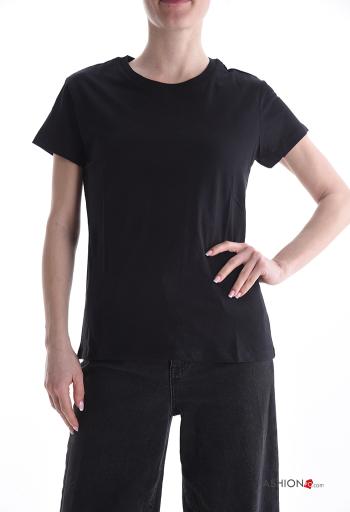 T-shirt de Algodón manga corta cuello redondo