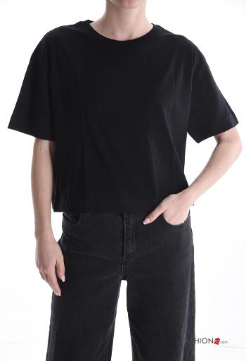 T-shirt de Algodón manga corta cuello redondo