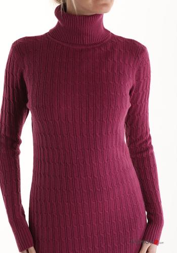 Vestido manga larga por la rodilla de cuello alto - ph 4