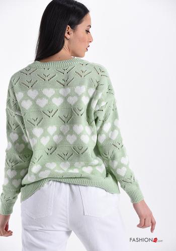 Sweater  v-neck Mixed print - ph 2
