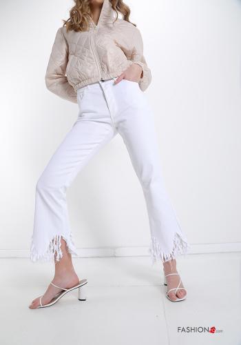 Pantalone in Cotone  con tasche con frange - ph 1