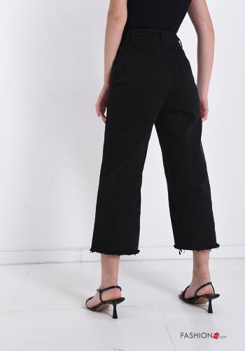 Pantalone in Cotone con tasche con frange - ph 2