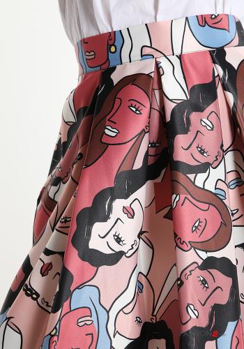 Rock  mit Taschen Kunstmuster - ph 4
