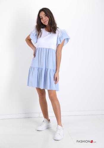 Dress  tulle with pearls with flounces lace - ph 1
