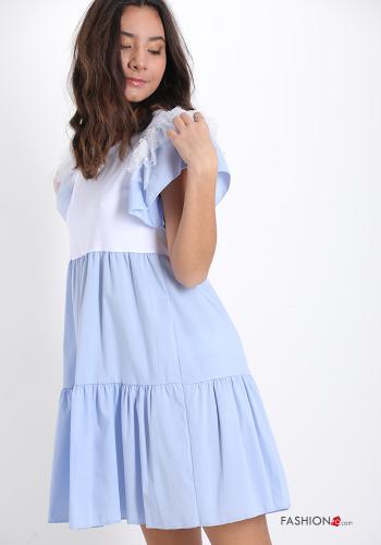 Dress  tulle with pearls with flounces lace - ph 3