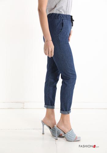 Jeans en Coton avec poches avec noeud - ph 3