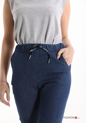 Jeans en Coton avec poches avec noeud - ph 4