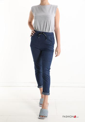 Jeans en Coton avec poches avec noeud - ph 5