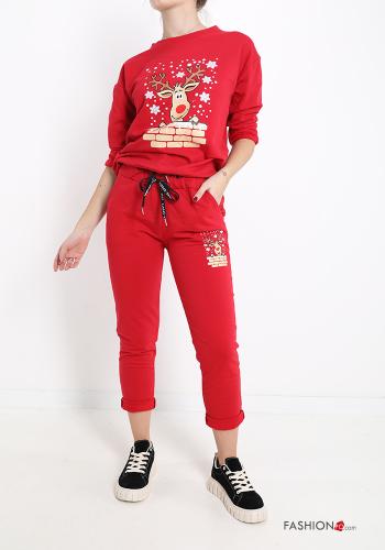 Survêtement en Coton Noël avec poches avec noeud - ph 1