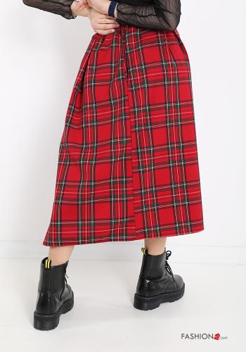 Gonna Longuette Fantasia tartan con tasche - ph 2