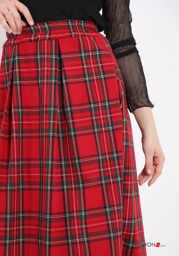 Gonna Longuette Fantasia tartan con tasche - ph 4